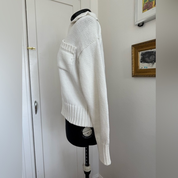 Primark White V-Neck Collared Sweater with Frocket - 2XS - EUC - Picture 2 of 5
